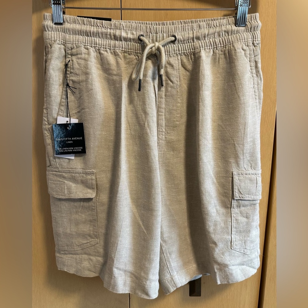Saks Fifth Avenue Linen blend Cargo Shorts - NWT